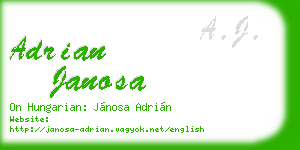 adrian janosa business card